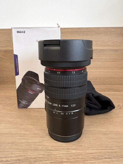 Obiectiv Meike 6-11mm F/3.5, Fish Eye, APS-C, Montura M4/3, - Nou!