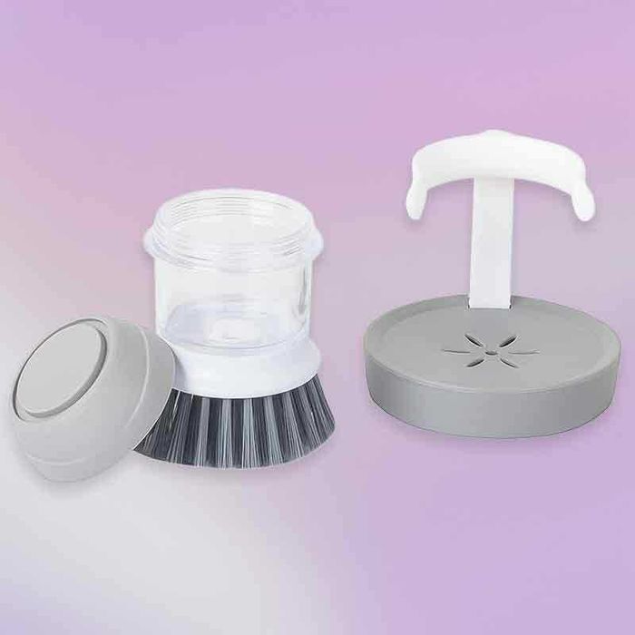 Четка за почистване с диспенсър и поставка