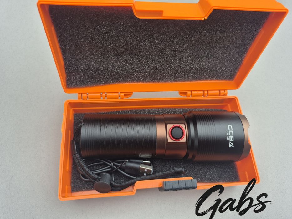 Мощен LASER LED фенер COBA CB-X53 ,2000м в пластмасова кутия