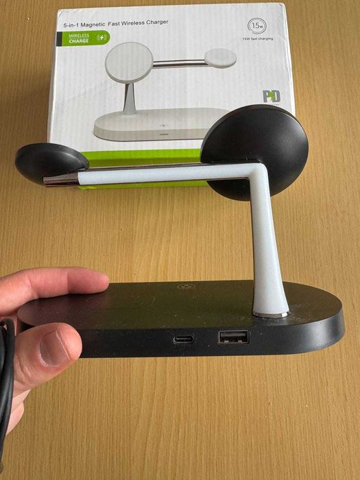 5в1 Magnetic Fast Wireless Charger / Dock. 5в1 Стойка безжично Apple