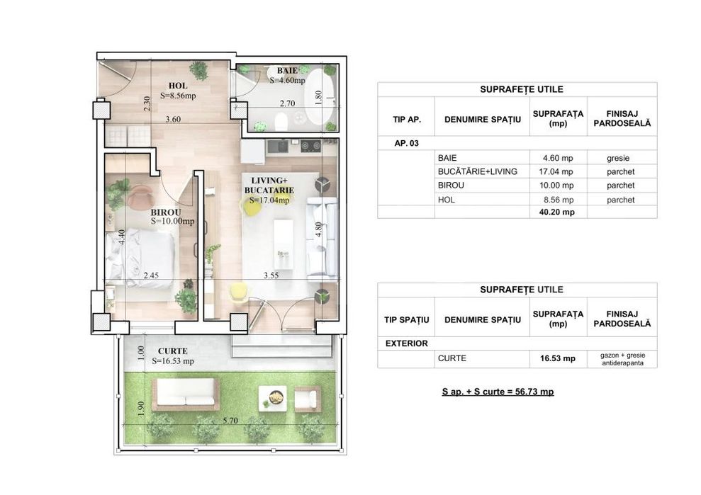 Apartament 2 camere, 40.20 mp, zona Galata — fotografia 1