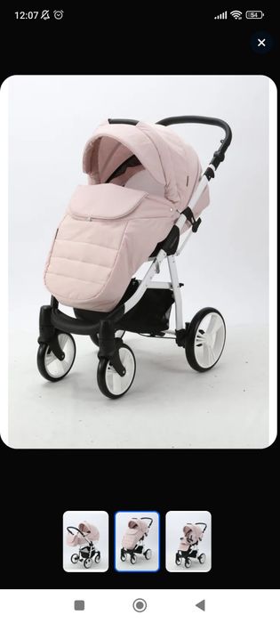 Коляска adamex neonex 2в1 розовая