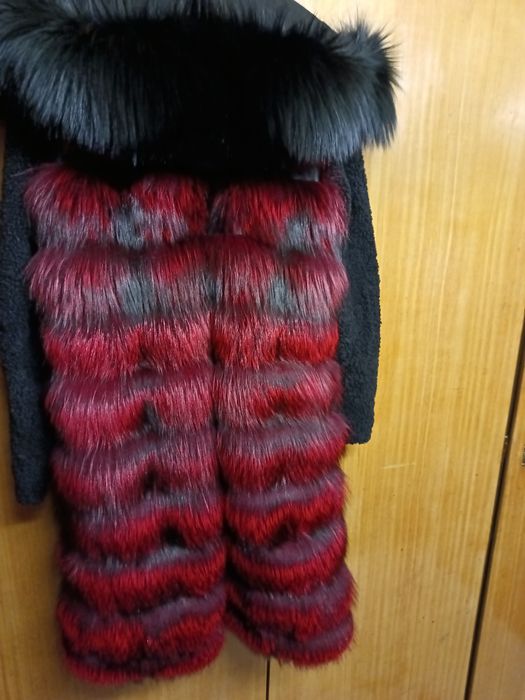 Палто от лисица естествен косъм