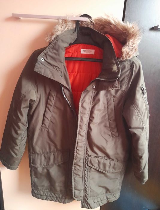 Запазени детски якета, парка за момче 9-10год.