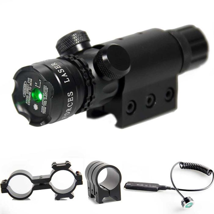 Мощен Лазерен прицел мерник за пушка пистолен лазер за оптика за лов