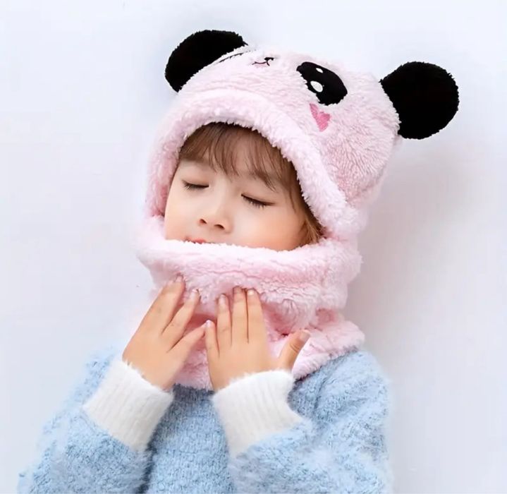 Caciula de iarna gen cagula 3 in 1 pt copii 2-8 ani