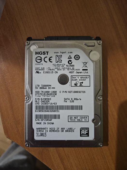 Hgdt had 1tb 2.5
