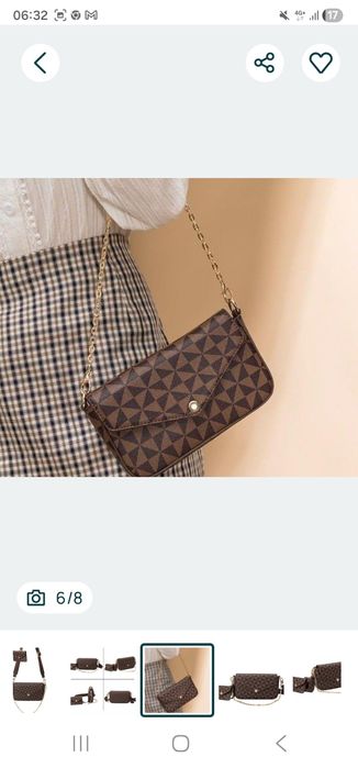 Geanta 2 in 1 super model, saculet, etichetă