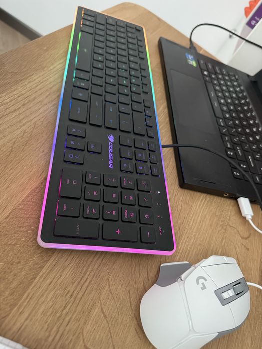 Tastatura iluminata RGB slim Cougar Vantar