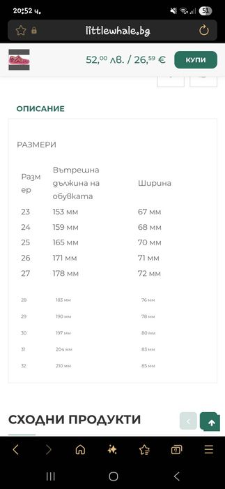 Пантофи Fare bare/ 24номер