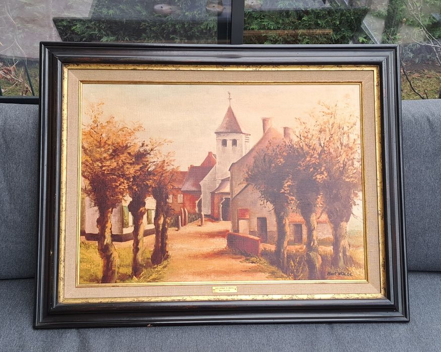 Tablou "Biserica veche" dimensiuni mari 88×68 cm