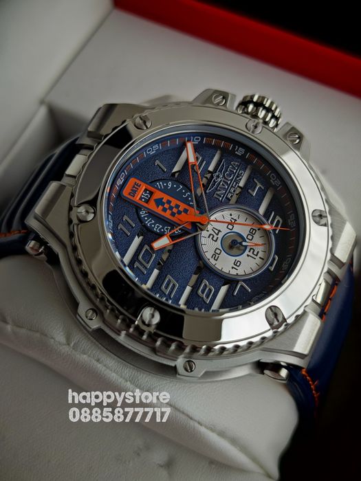 INVICTA Racing Downforce silver/blue 56 mm, Инвикта нов ръчен часовник