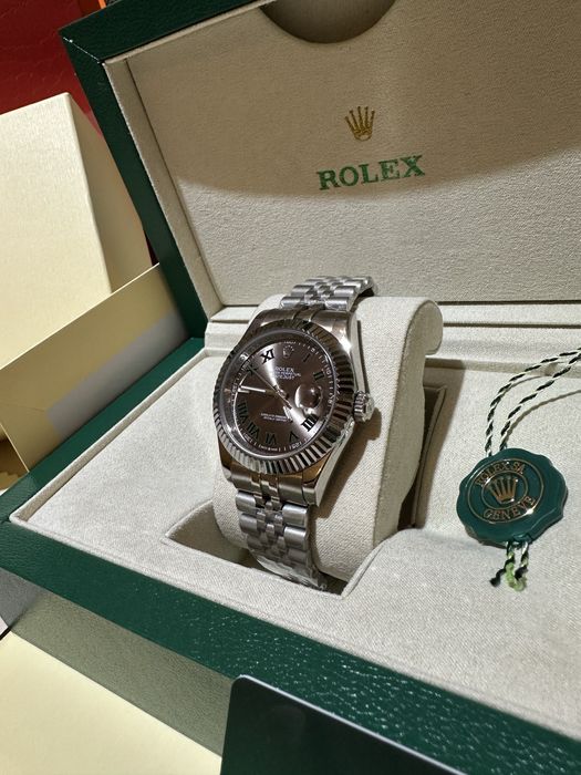 Ceas Rolex Datejust Silver/Cadran Maro