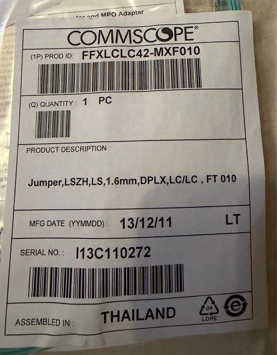Кабель оптоволоконный Commscope FFWLCLC42-JXF010