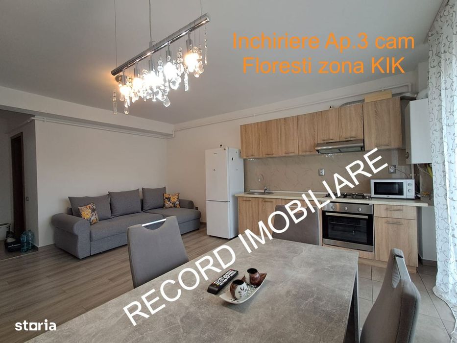 Apartament 3 camere 68 mp, balcon etaj 2 str.Florilor Kik