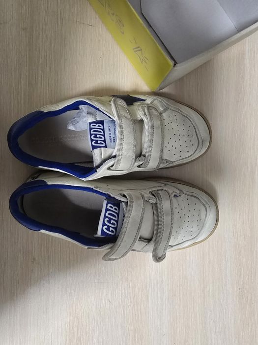 Golden goose Ball Star Young with blue metallic leather star and heel