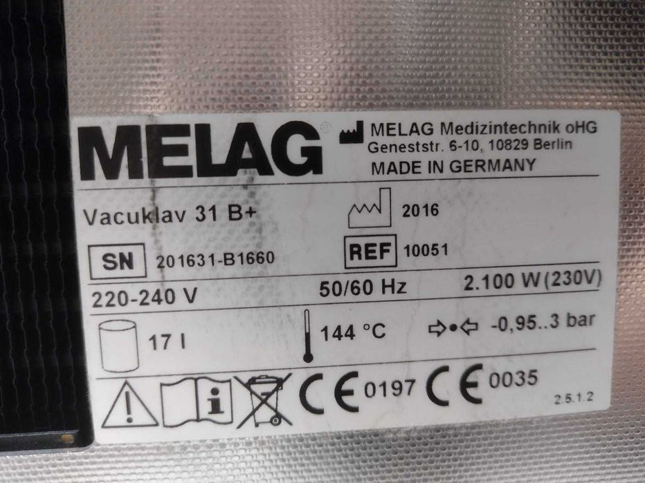 Vacuklav Melag 31 B+ cabinet dentar