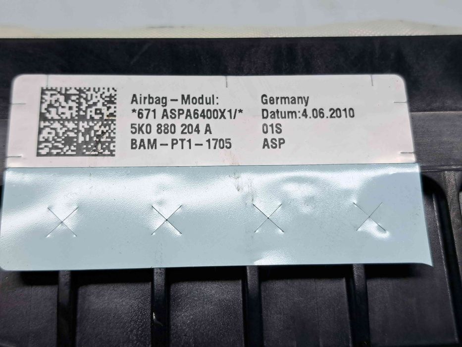Airbag pasager Volkswagen Golf 6 (5K1) [Fabr 2009-2013] 5K0880804A