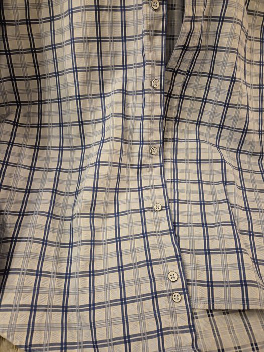 Памучна мъжка риза Bugatti синя каре М размер