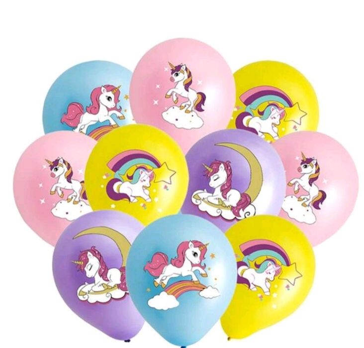 Парти сет балони Еднорог,Бонбони,Поничка,Пеперуда и ягода