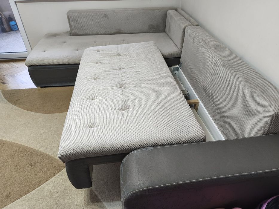 Диван, ъглов, разтегателен