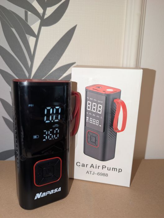 Pompa de aer electrică portabilă 10.3bar 6000mAh 12V compresor powerbank LED nou