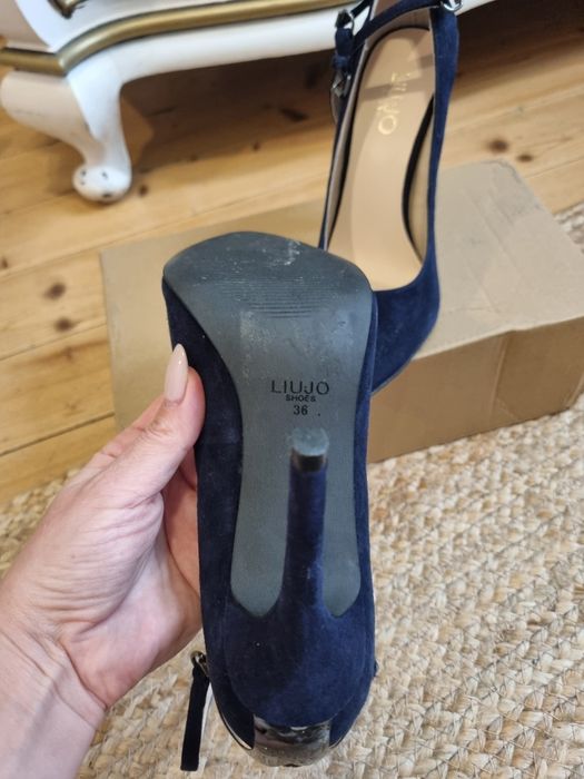 Pantofi stilleto Liu Jo-piele întoarsă naturala