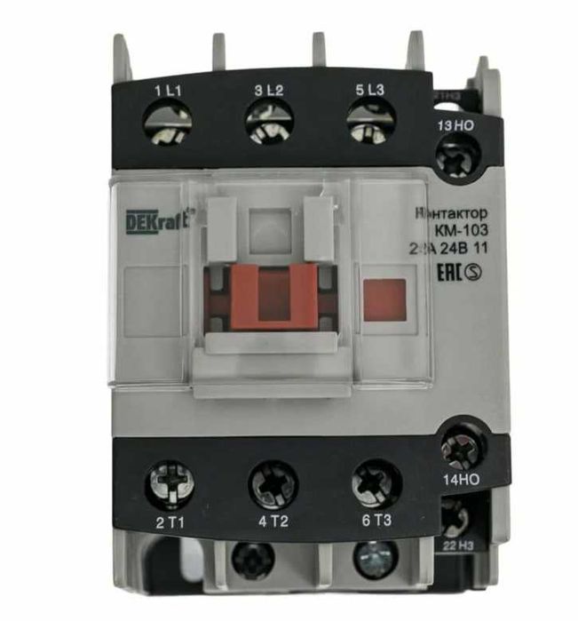 Контактор DeKraft. 12А. Катушка 24V