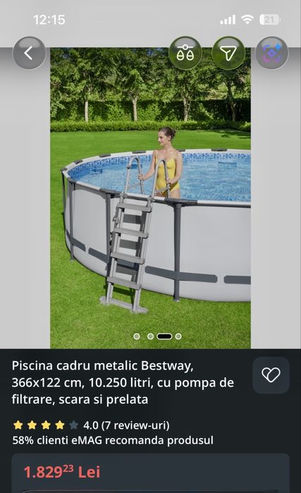 Piscină copii/familie, aproape nouă – ideală pentru curte, vară, joacă și relaxare