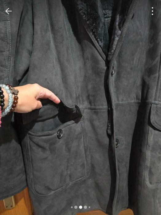 Cojoc vintage piele/blana naturala XXL