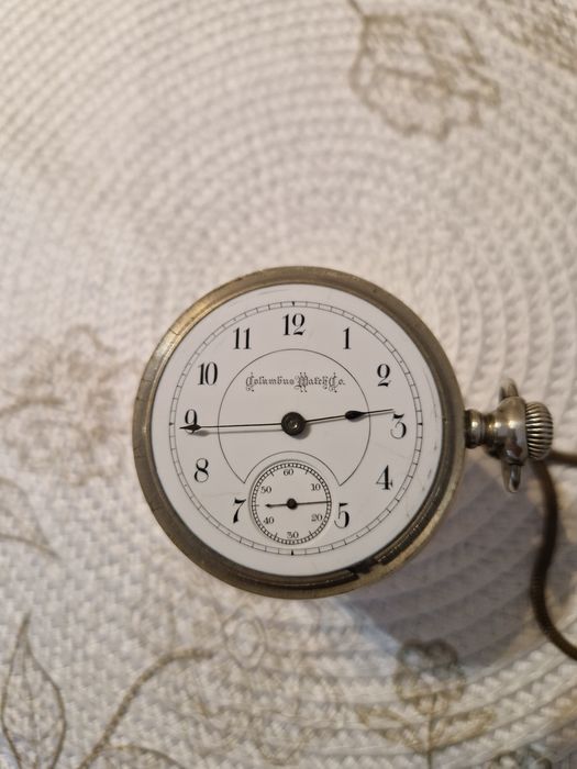 Уникален антикварен американски джобен часовник Columbia Watch Co