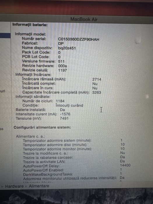 Macbook air i5 ecran 11.6 inch