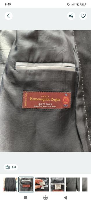 Sacou bărbat Ermenegildo Zegna  50(M-L)
