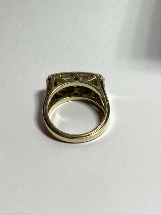 Inel aur cu turmaline si diamante