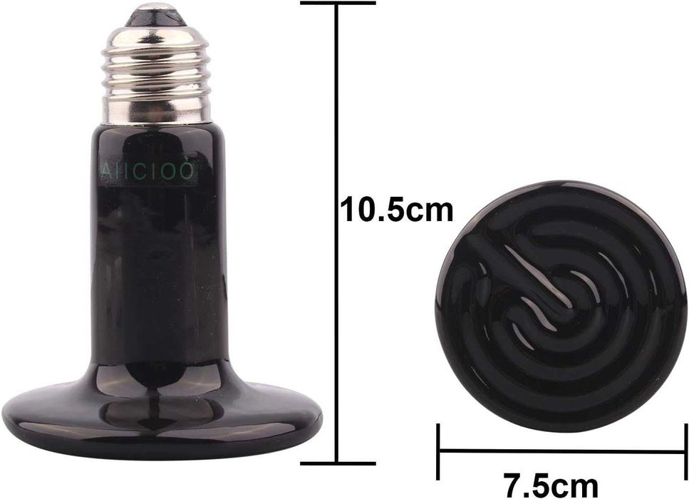 AIICIOO Лампа за терариум Lizards