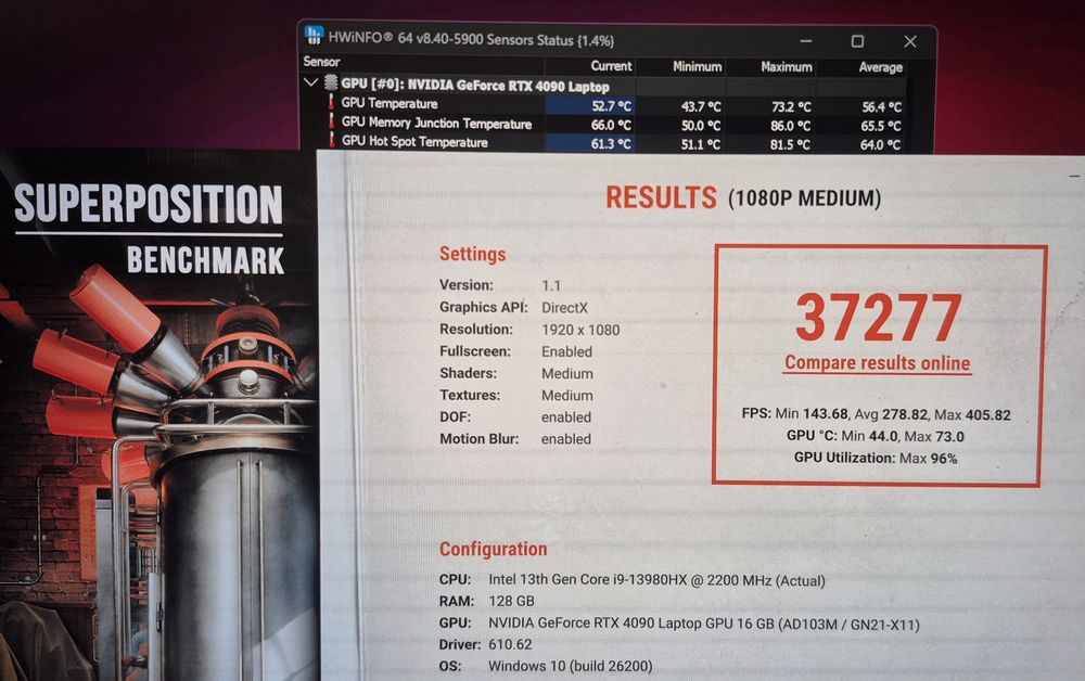 Laptop Gaming MSI Titan i9 13980HX RTX 4090 17.3" 4K 144Hz