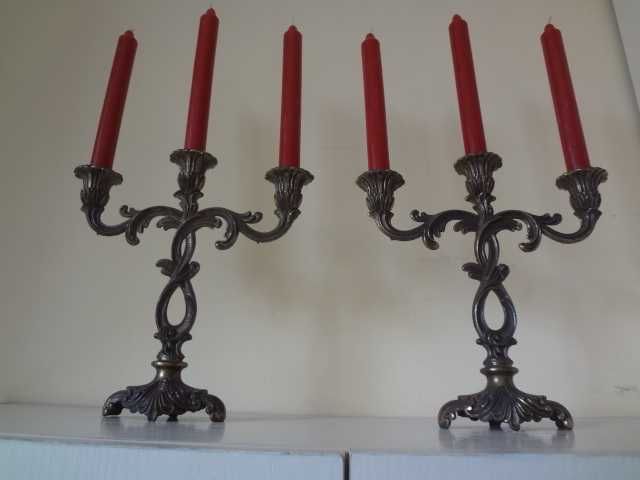 Комплект от 2 бр. бронзови свещника от Германия