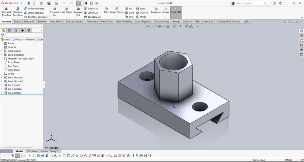 Solidworksda 3D modellash