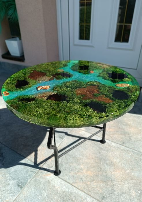 Execut mese rășină epoxidica măsuțe cafea , buchet mireasa rășină