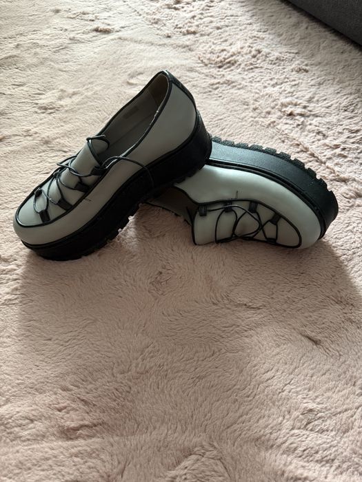 Pantofi cu platformă - Piele naturală
