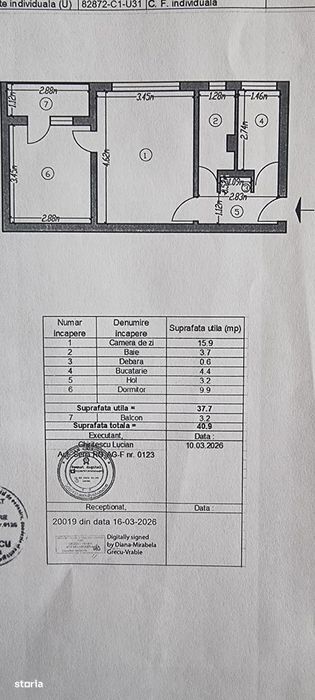 Vand apartament 2 camere, Pitesti, Nord, semidecomandat