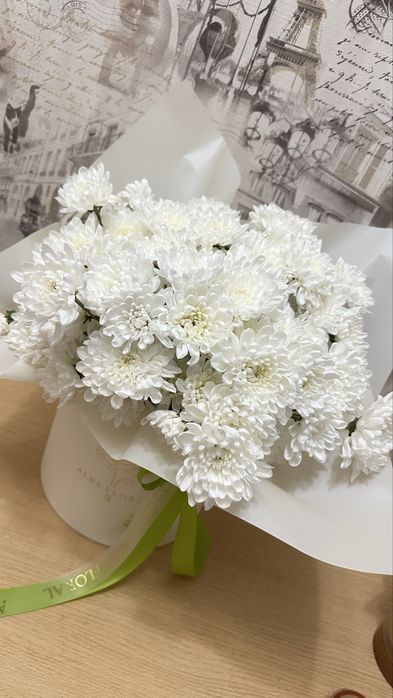 ЦВЕТЫ! Белые хризантемы