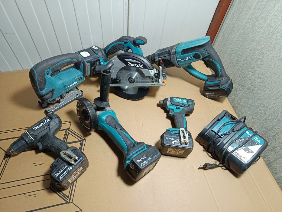 Set Makita 18v flex circular filetantă fierăstrău rotopercutor