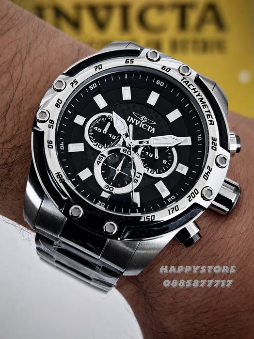 INVICTA Speedway Silver Steel 50 mm, Инвикта нов мъжки часовник