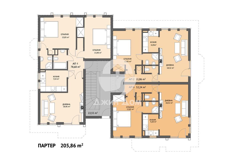 Продава се Тристаен апартамент в с. Кошарица, Област Бургас - 100 кв.м за 1400 €/кв.м - Снимка #4