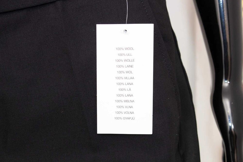 Viktor & Rolf By H&M дамски панталон от вълна черен сатенена лента 38