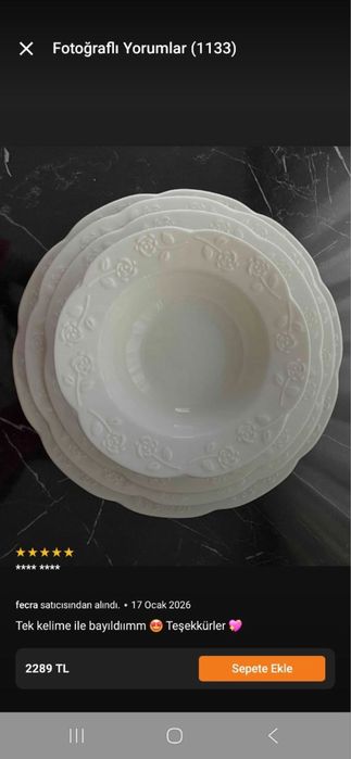 Столовый сервиз Güral Porselen Carmina