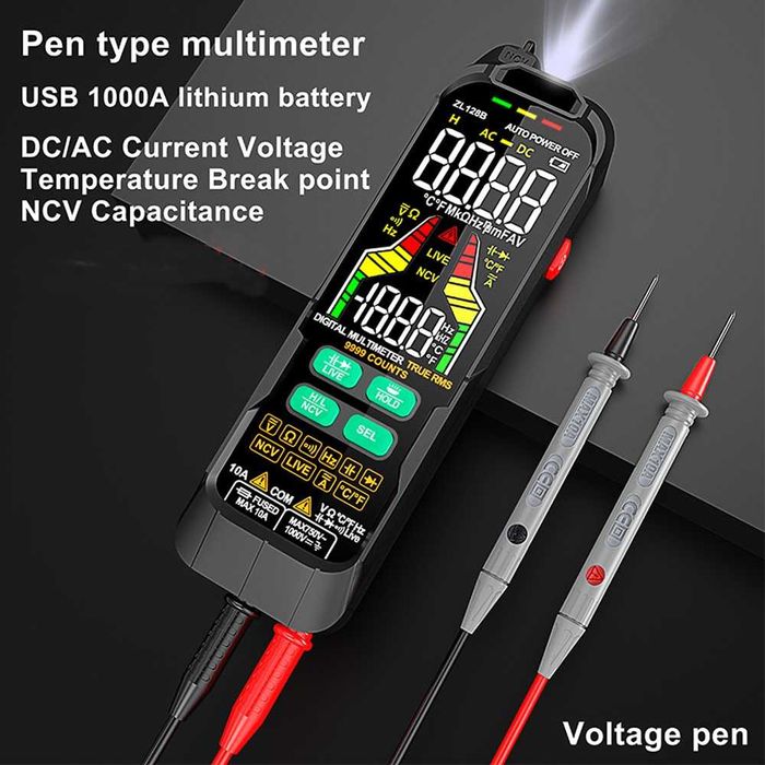 Multimetre digitale smart ZL128A si ZL128B cu scala automata