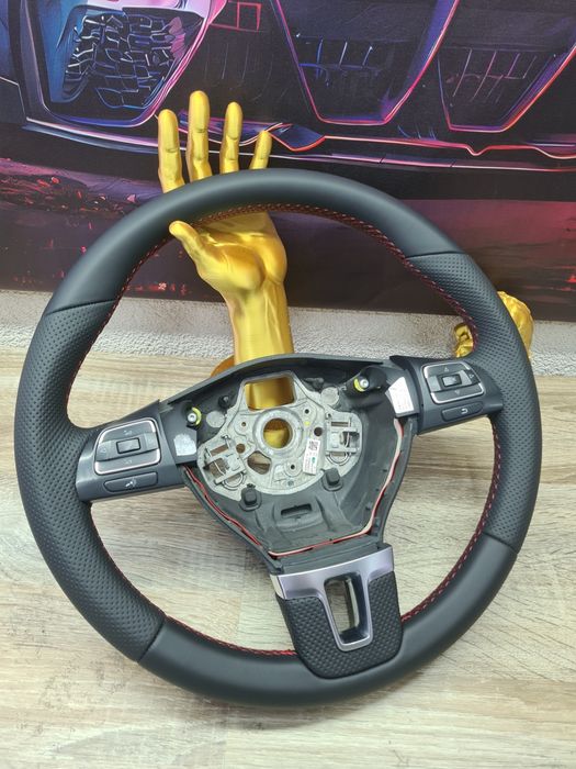 Volan Passat B6/B7/CC/Golf cu padele sau fara tapițat custom cu piele