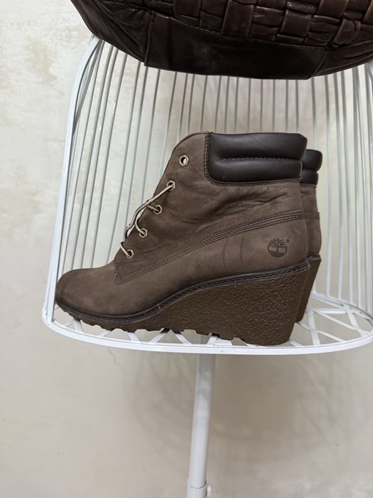 Timberland боти кожа велур на ток 39.5 чанта естествена кожа